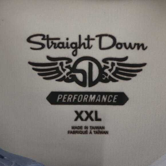 Straight Down Performance Men's XXL Polo Shirt Cocktail Print AOP - Picture 4 of 6